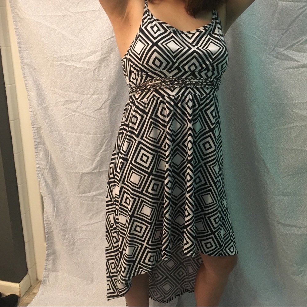 diamond print sun dress